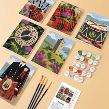 Load image into Gallery viewer, Mini Paint by Numbers Set 15x20cm (6 pieces) - Scottish Heritage