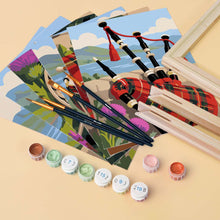 Load image into Gallery viewer, Mini Paint by Numbers Set 15x20cm (6 pieces) - Scottish Heritage
