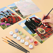 Load image into Gallery viewer, Mini Paint by Numbers Set 15x20cm (6 pieces) - Scottish Heritage