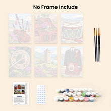 Load image into Gallery viewer, Mini Paint by Numbers Set 15x20cm (6 pieces) - Scottish Heritage