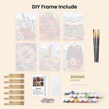 Load image into Gallery viewer, Mini Paint by Numbers Set 15x20cm (6 pieces) - Scottish Heritage