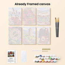 Load image into Gallery viewer, Mini Paint by Numbers Set 15x20cm (6 pieces) - Scottish Heritage
