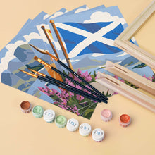 Load image into Gallery viewer, Mini Paint by Numbers Set 15x20cm (6 pieces) - Scottish Icons Collection
