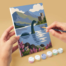 Load image into Gallery viewer, Mini Paint by Numbers Set 15x20cm (6 pieces) - Scottish Icons Collection