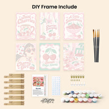 Load image into Gallery viewer, Mini Paint by Numbers Set 15x20cm (6 pieces) - Cherry Sweet Life