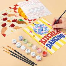 Load image into Gallery viewer, Mini Paint by Numbers Set 15x20cm (6 pieces) - Retro Kitchen and Café