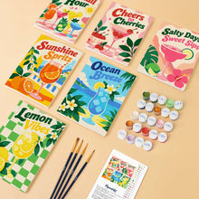 Load image into Gallery viewer, Mini Paint by Numbers Set 15x20cm (6 pieces) - Summer Sips