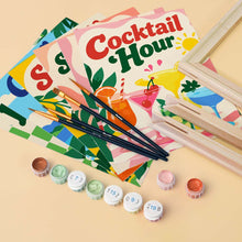 Load image into Gallery viewer, Mini Paint by Numbers Set 15x20cm (6 pieces) - Summer Sips
