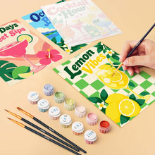 Load image into Gallery viewer, Mini Paint by Numbers Set 15x20cm (6 pieces) - Summer Sips