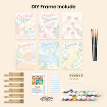 Load image into Gallery viewer, Mini Paint by Numbers Set 15x20cm (6 pieces) - Summer Sips