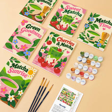Load image into Gallery viewer, Mini Paint by Numbers Set 15x20cm (6 pieces) - Matcha Time
