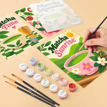 Load image into Gallery viewer, Mini Paint by Numbers Set 15x20cm (6 pieces) - Matcha Time