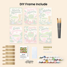 Load image into Gallery viewer, Mini Paint by Numbers Set 15x20cm (6 pieces) - Matcha Time