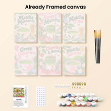 Load image into Gallery viewer, Mini Paint by Numbers Set 15x20cm (6 pieces) - Matcha Time