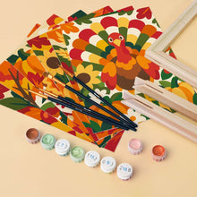Load image into Gallery viewer, Mini Paint by Numbers Set 15x20cm (6 pieces) - Thanksgiving Folk Art