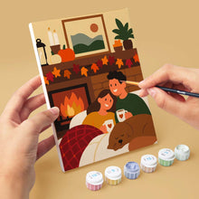 Load image into Gallery viewer, Mini Paint by Numbers Set 15x20cm (6 pieces) - Cozy Thanksgiving