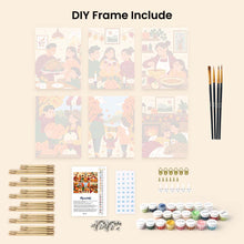 Load image into Gallery viewer, Mini Paint by Numbers Set 15x20cm (6 pieces) - Cozy Thanksgiving