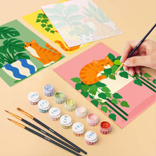 Load image into Gallery viewer, Mini Paint by Numbers Set 15x20cm (6 pieces) - Blue Wildflowers