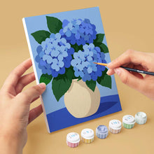 Load image into Gallery viewer, Mini Paint by Numbers Set 15x20cm (6 pieces) - Blue Wildflowers