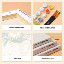 Load image into Gallery viewer, Mini Paint by Numbers Set 15x20cm (6 pieces) - Blue Wildflowers