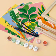 Load image into Gallery viewer, Mini Paint by Numbers Set 15x20cm (6 pieces) - Cats and Houseplants