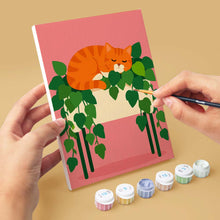 Load image into Gallery viewer, Mini Paint by Numbers Set 15x20cm (6 pieces) - Cats and Houseplants