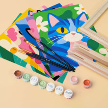 Load image into Gallery viewer, Mini Paint by Numbers Set 15x20cm (6 pieces) - Colorful Cats