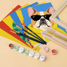 Load image into Gallery viewer, Mini Paint by Numbers Set 15x20cm (6 pieces) - Cool Animals
