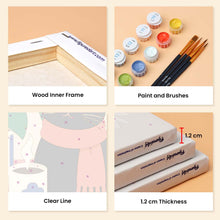 Load image into Gallery viewer, Mini Paint by Numbers Set 15x20cm (6 pieces) - Cozy Cat Moments