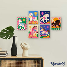 Load image into Gallery viewer, Mini Paint by Numbers Set 15x20cm (6 pieces) - Desert Run