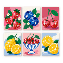 Load image into Gallery viewer, Mini Paint by Numbers Set 15x20cm (6 pieces) - Disco Fruit Figured'Art