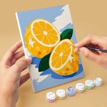 Load image into Gallery viewer, Mini Paint by Numbers Set 15x20cm (6 pieces) - Disco Fruit