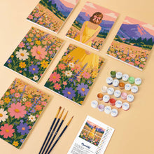 Load image into Gallery viewer, Mini Paint by Numbers Set 15x20cm (6 pieces) - Dreamy Wildflower Meadow