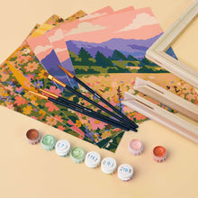 Load image into Gallery viewer, Mini Paint by Numbers Set 15x20cm (6 pieces) - Dreamy Wildflower Meadow