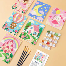 Load image into Gallery viewer, Mini Paint by Numbers Set 15x20cm (6 pieces) - Fairytale Cottage