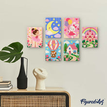 Load image into Gallery viewer, Mini Paint by Numbers Set 15x20cm (6 pieces) - Fairytale Cottage