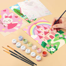 Load image into Gallery viewer, Mini Paint by Numbers Set 15x20cm (6 pieces) - Fairytale Cottage