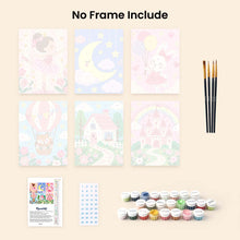 Load image into Gallery viewer, Mini Paint by Numbers Set 15x20cm (6 pieces) - Fairytale Cottage