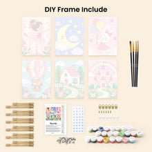 Load image into Gallery viewer, Mini Paint by Numbers Set 15x20cm (6 pieces) - Fairytale Cottage
