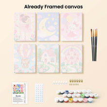 Load image into Gallery viewer, Mini Paint by Numbers Set 15x20cm (6 pieces) - Fairytale Cottage