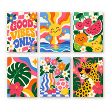 Load image into Gallery viewer, Mini Paint by Numbers Set 15x20cm (6 pieces) - Good Vibes Figured'Art