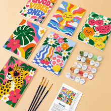 Load image into Gallery viewer, Mini Paint by Numbers Set 15x20cm (6 pieces) - Good Vibes