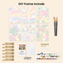 Load image into Gallery viewer, Mini Paint by Numbers Set 15x20cm (6 pieces) - Good Vibes