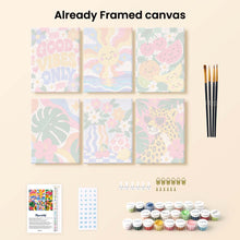 Load image into Gallery viewer, Mini Paint by Numbers Set 15x20cm (6 pieces) - Good Vibes