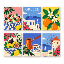 Load image into Gallery viewer, Mini Paint by Numbers Set 15x20cm (6 pieces) - Greek Summer Figured'Art