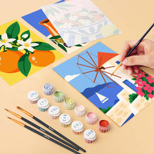 Load image into Gallery viewer, Mini Paint by Numbers Set 15x20cm (6 pieces) - Greek Summer