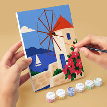 Load image into Gallery viewer, Mini Paint by Numbers Set 15x20cm (6 pieces) - Greek Summer