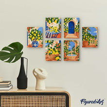 Load image into Gallery viewer, Mini Paint by Numbers Set 15x20cm (6 pieces) - Italian Lemon Garden