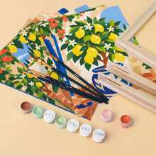 Load image into Gallery viewer, Mini Paint by Numbers Set 15x20cm (6 pieces) - Italian Lemon Garden