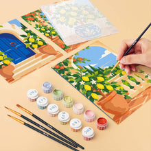 Load image into Gallery viewer, Mini Paint by Numbers Set 15x20cm (6 pieces) - Italian Lemon Garden
